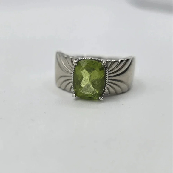 Natural Peridot Ring 925 Sterling Silver Marker Drakraus - Picture 2 of 5
